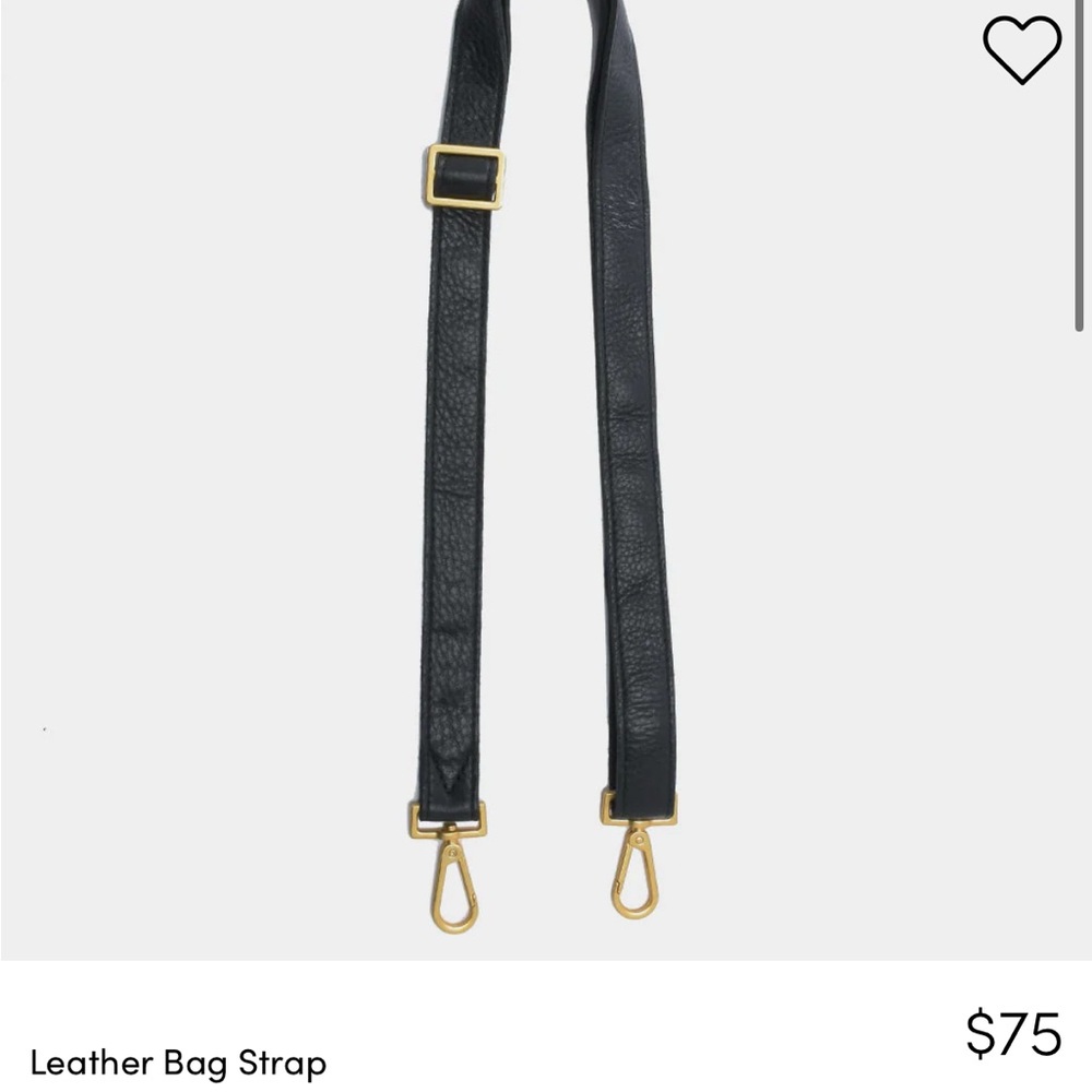 Hammitt Black 1 inch Leather Strap with Gold Hardware
